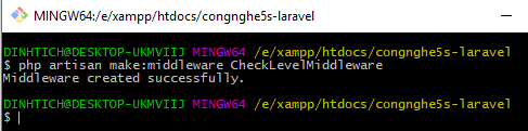 Tạo middleware trong laravel 5